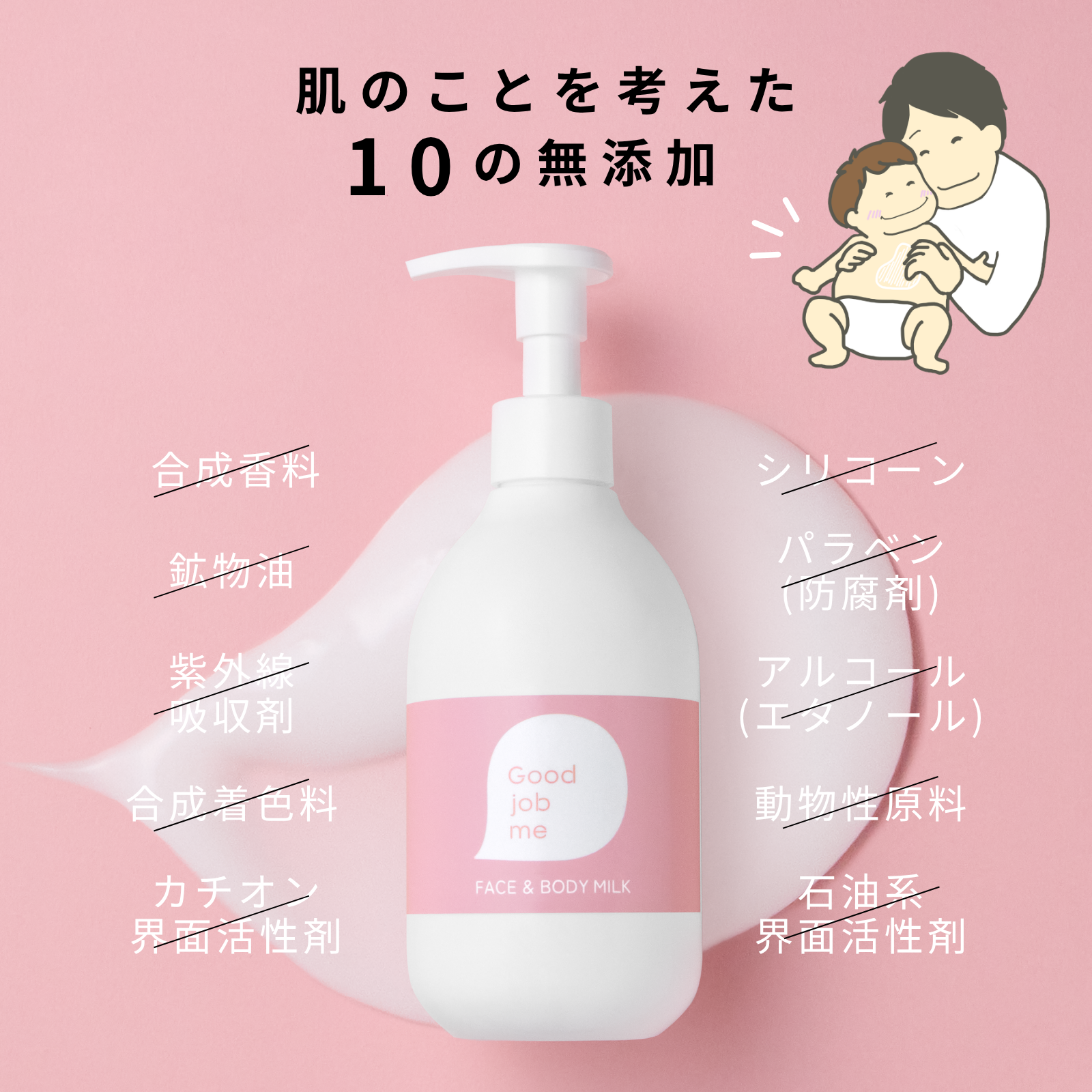 3個以上で5%OFF&送料無料｜傷あとケア・妊娠中から赤ちゃんの肌ケアまで FACE & BODY MILK